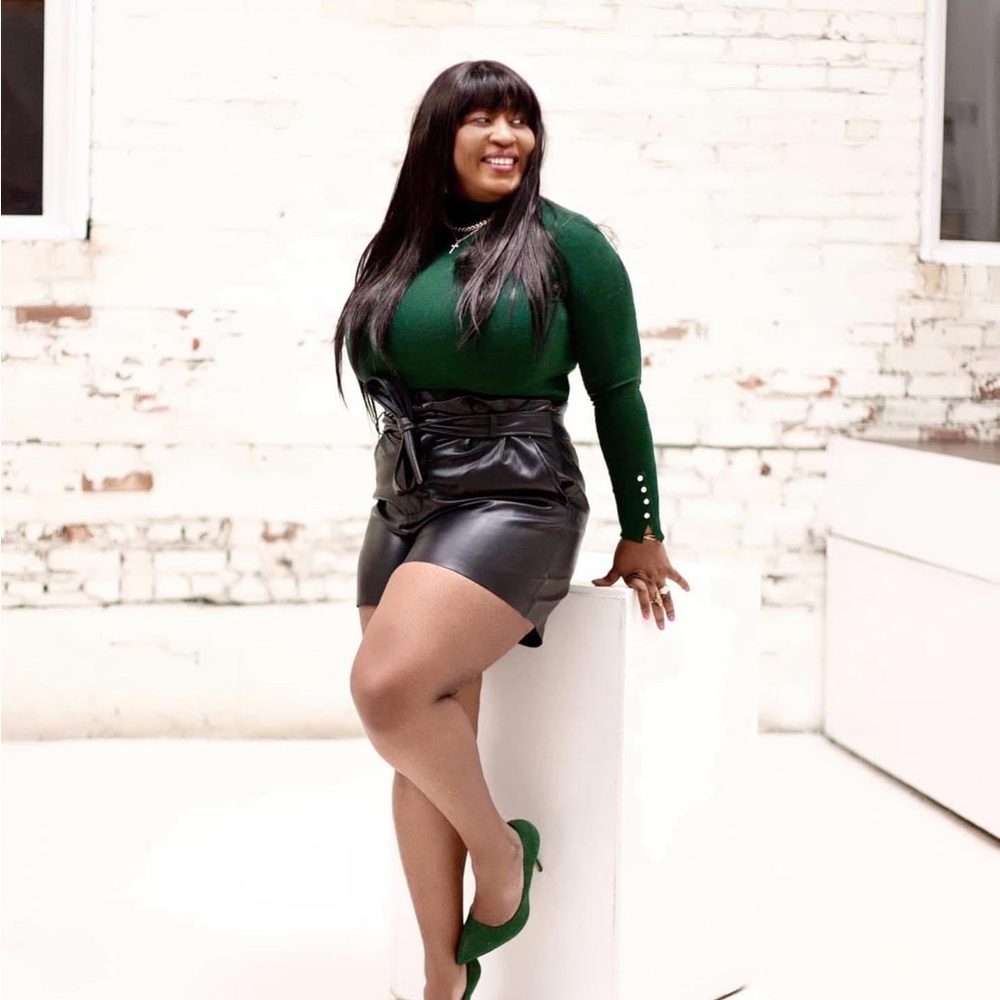 Green Turtleneck Sweater